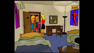 Beavis and Butthead deliver a package. Game clip from Beavis and Butthead Do U
