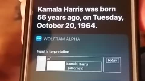 Asking Siri how old the president is on 11/8/20