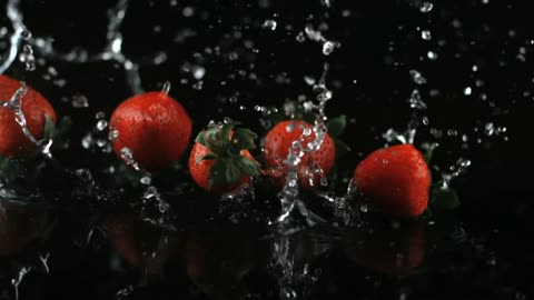 Slow Motion of Fruit Falling