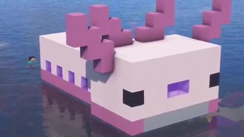 Cute axolotl house minecraft gaming
