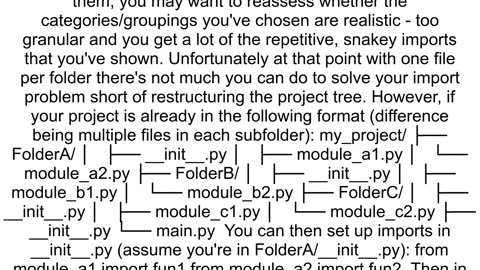 How do I reduce repetitive imports from subfolders