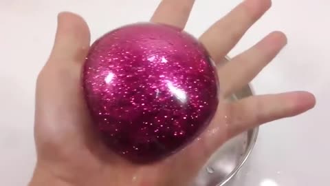 Water Balloons Cutting Open Glitter Glue Slime