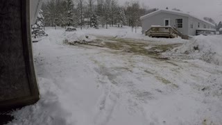Plowing My Driveway In 16 Seconds....