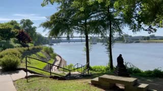 The Arkansas river from downtown Little Rock