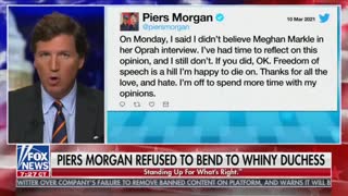 Tucker praises Piers Morgan