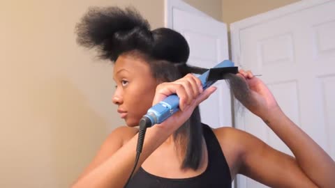 HOW TO: SILK PRESS TYPE 4 NATURAL HAIR AT HOME | CURLY TO STRAIGHT | NO FRIZZ