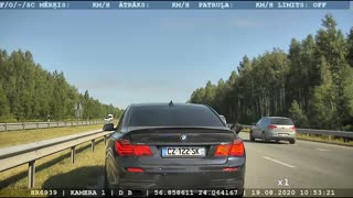 Intense Police Pursuit In Latvia Ends Crashing Into A Ditch
