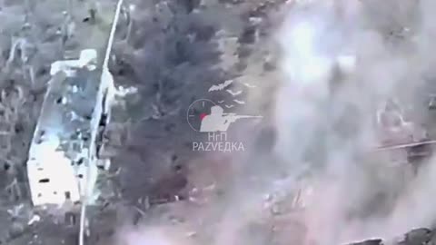 RU POV: 26-11-23: Avdiivka Industrial Zone. Russian Drone & Tank clear the last Ukrainian positions.