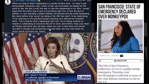 And We Know - San Francisco State Of Emergence Declared Over Monkey Pox, and Pelosi dribbles again