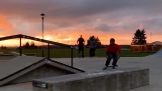 Skateboarder Slams Into Rail Hard