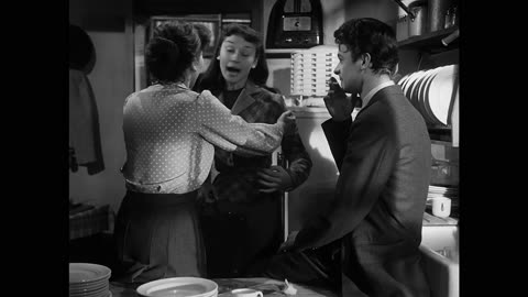 Audrey Hepburn 1952 Secret People scene 1 remastered 4k