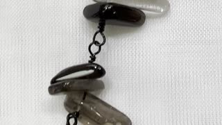 Handmade Unique 16~18” Adjustable Necklace with Smoky Quartz. Promotes Stability