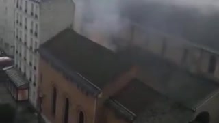 France: Nativity scene at church mysteriously caught on fire this afternoon...