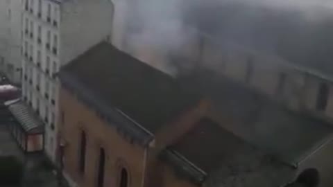 France: Nativity scene at church mysteriously caught on fire this afternoon...