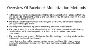 FaceBook Monetization Strategies 1