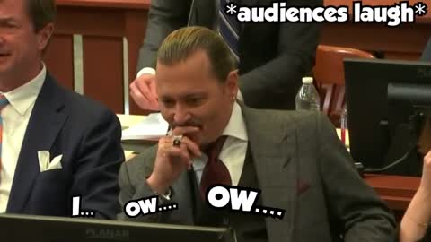 Johnny Depp Reaction at Bizzare Penis Question in Court and Getting Hillarious 😂