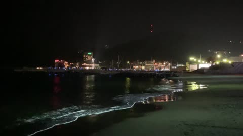 A quiet evening sea in Atami, Japan.