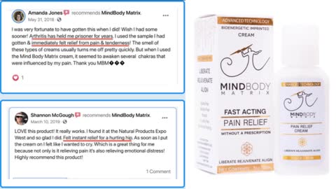 MindBody Matrix - High converting pain relief cream