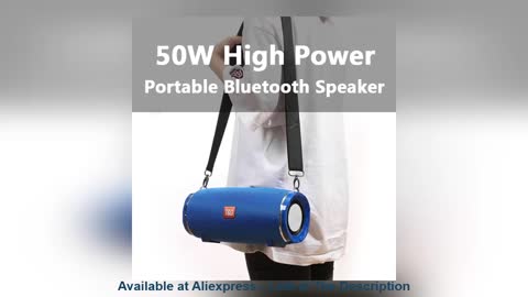 ⚡️ TG187 50W High Power Bluetooth Speaker Waterproof Portable Column For PC Computer Speakers