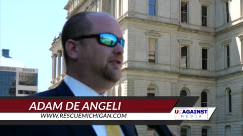 Adam de Angeli with Rescue Michigan and 7 Legislative Bills