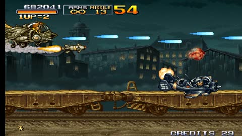 Zeroing Metal Slug 2 arcade version with the character (TARMA).