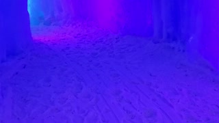 Ice castles at Edmonton Alberta