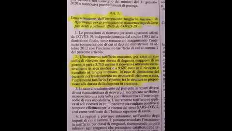 AGGIORNAMENTO TARIFFARIO RICOVERI COVID (al giorno) - GU 19/11/2021, n. 276