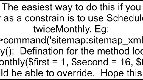 How to schedule task twice a month