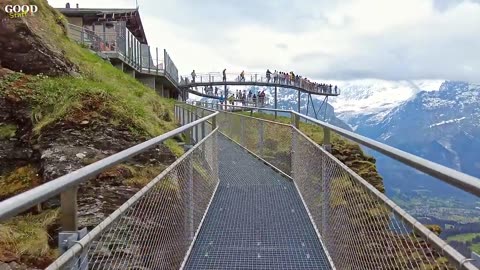 Thrilling Cliff Walk at Grindelwald First, Switzerland
