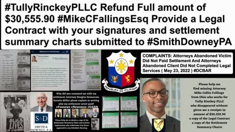 Mike C. Fallings / Client Complaints Refund $30,555.90 Legal Malpractice Breach Of Contract / Tully Rinckey PLLC / Supreme Court / State BAR Counsel Of Texas / President Trump / President Duterte / President Marcos Jr.