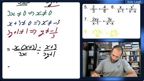 Dividing rational expressions