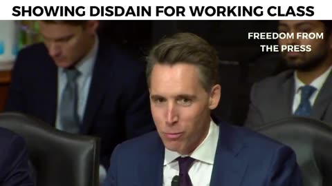 "EASY FOR YOU TO SAY...IN THE C-SUITE" - Josh Hawley Shuts Down Smug Elitist