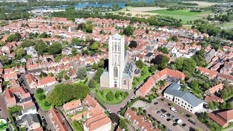 FLYING OVER Netherlands (4K UHD) - Picturesque Unwinding Film With Quieting Music