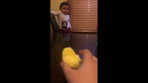 Little girl scared of baby chick || Viral Video UK