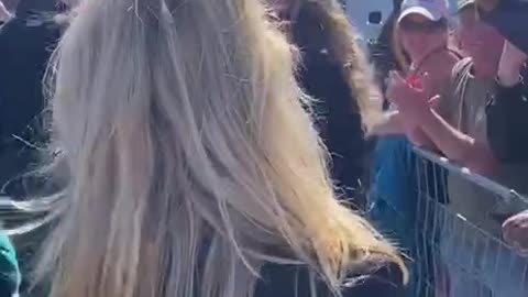 Marjorie Taylor Greene grand entry at Trump’s Save America Rally in Georgia