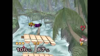 Super Smash Bros Melee (ssbm) - Zelda vs Mario (Lv.9 cpu)