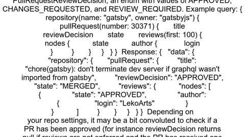 How to know if a git pull request is approved via github api