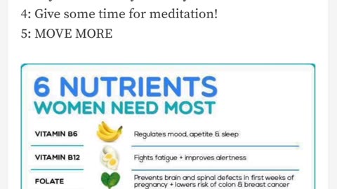NUTRIENTS WOMEN NEED MOST