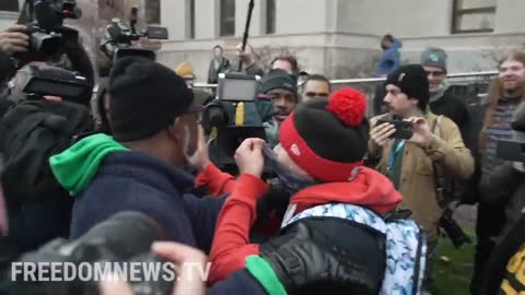 Kenosha, WI: Protesters detained after woman assaulted outside courthouse
