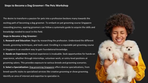 Steps to Become a Dog Groomer:-The Pets Workshop