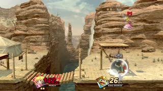 Peach Vs King DeDeDe On Gerudo Valley (Super Smash Bros Ultimate)