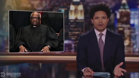 Trevor Noah calls Clarence Thomas “Justice QAnon” 😂