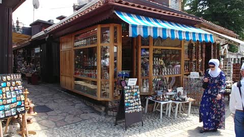 Old town Bascarsija tourist place in Sarajevo