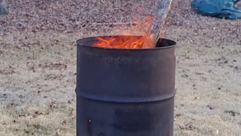 Burning yard waste in a barrel - Episode 11 (12/23/2023)
