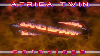 Firey Text Scroll - 3D Animation - Blender 2.93 - Africa Twin - motovlog - Oregon - Adventure Bike