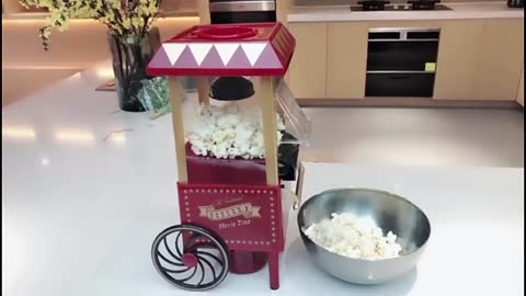 Popcorn Machine Mini Electric Popcorn Maker Retro Carnival Corn