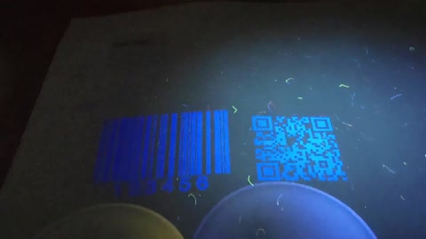 Security document example Black to Blue under UV light