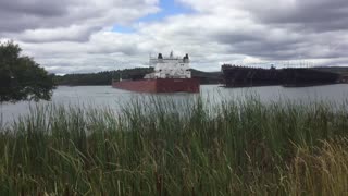 Edwin H Gott freighter leaving Two Harbors