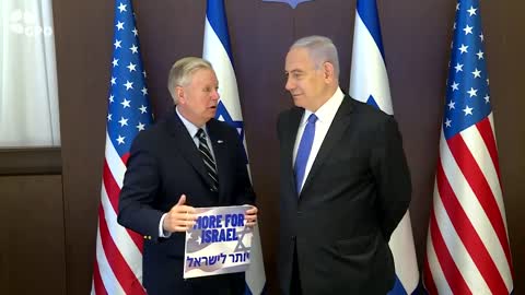 Sizing Him Up: Israel's PM Netanyahu met with US Senator Lindsey Graham in Jerusalem today.