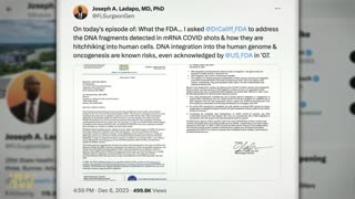 FL SURGEON GENERAL: DNA FROM COVID SHOT IS “HITCHHIKING INTO HUMAN CELLS”